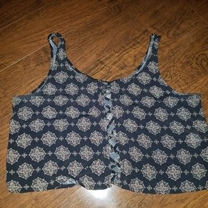 Black and gold crop top